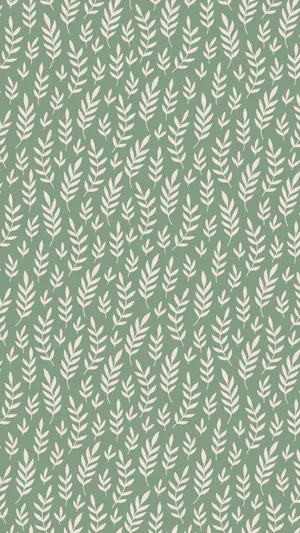 Green Leaf Pattern Background Wallpaper