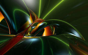 Green Luster Metallic Form Wallpaper