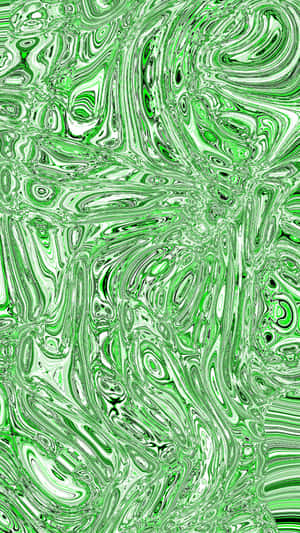 Green Marbleized Fluid Texture Wallpaper