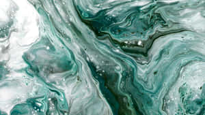 Green Marbleized Texture Wallpaper