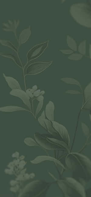 Green March Floral Silhouettes Wallpaper