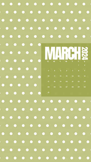 Green March2022 Calendar Aesthetic Wallpaper