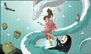 Green Masks In Sen To Chihiro No Kamikakushi Wallpaper