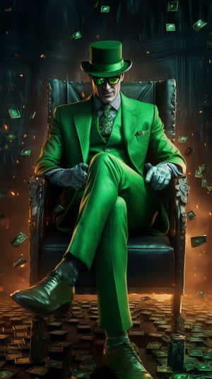 Green Mastermind Throne Money Wallpaper