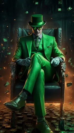 Green Mastermind Throne Money Wallpaper