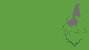 Green Minimalist Illustration Of Burmy Wallpaper