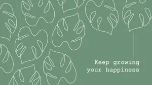 Green Monstera Leaves Inspiration Wallpaper