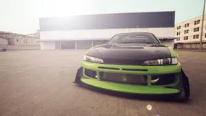 Green Nissan Silvia S14 Wallpaper