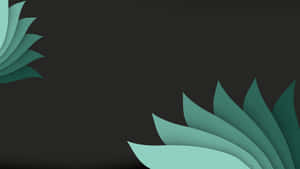 Green Petals Minimalist Abstract Wallpaper