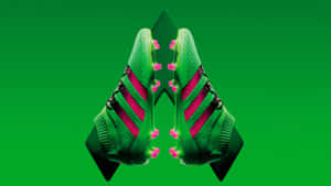 Green Pink Soccer Cleats Symmetry Wallpaper