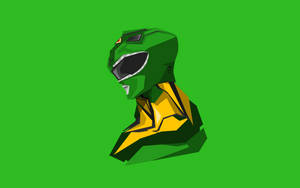 Green Power Rangers Minimalist Art Wallpaper