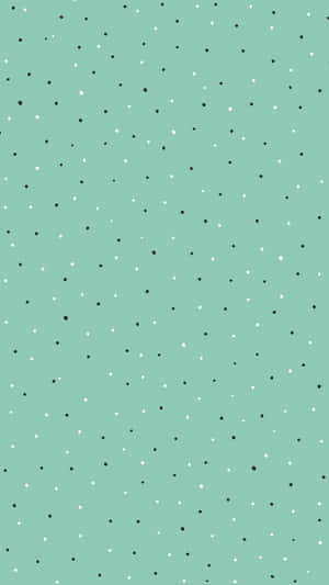 Green Preppy Polka Dot Pattern Wallpaper