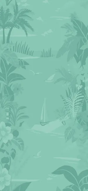 Green Preppy Tropical Background Wallpaper