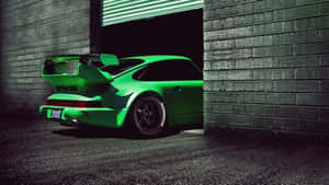 Green R W B Porsche Night Shoot Wallpaper