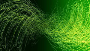 Green Radio Waves Abstract Wallpaper