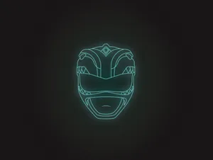 Green Ranger Helmet Neon Art Wallpaper