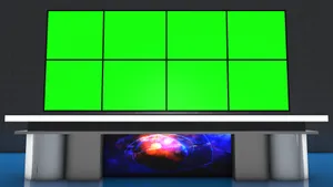 Green Screen Panels In Media Production Studio Wallpaper