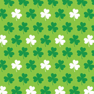Green Shamrock Pattern Background Wallpaper