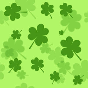 Green Shamrock Pattern Background Wallpaper