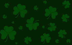 Green Shamrock Pattern Wallpaper