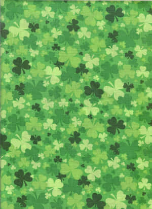 Green Shamrock Pattern Texture Wallpaper