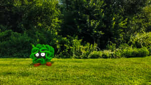 Green Tangela On Grass Wallpaper