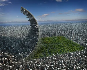 Green Technology Concept And Solar Panels Wallpaper