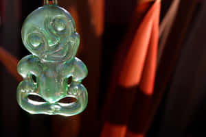 Green Tiki Pendant Backlit Wallpaper