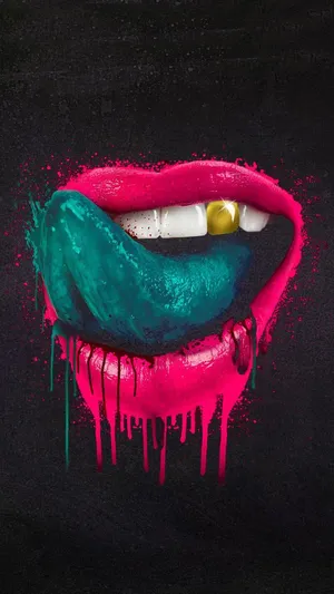 Green Tongue Out Wallpaper