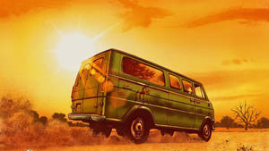 Green Van Texas Chainsaw Massacre Art Wallpaper