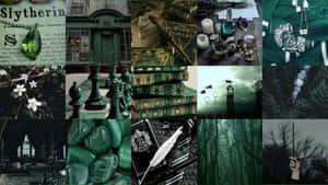 Green Witch Aesthetic Collage Wallpaper