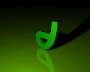 Green3 D Letter D Design Wallpaper