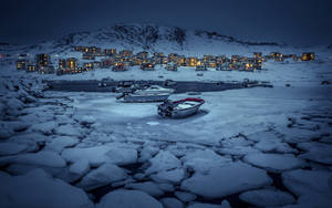 Greenland Night Landscape Wallpaper