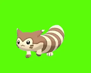 Greenscreen Furret Desktop Wallpaper