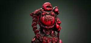 Gregarious Red Buddha Wallpaper