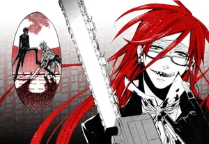 Grell Sutcliff In A Dynamic Pose Wallpaper