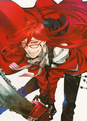 Grell Sutcliff Striking A Pose In A Stunning Wallpaper Wallpaper