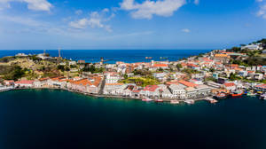 Grenada City Drone Shot Wallpaper