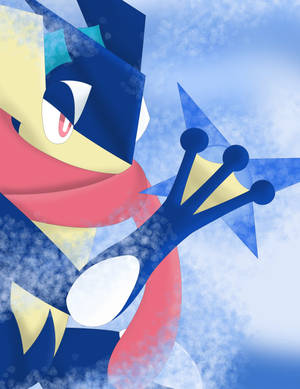 Greninja With Shuriken Fanart Wallpaper