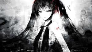 Grey Anime Girl Art Wallpaper