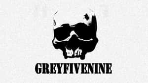 Grey Five Nine Skull Logo Wallpaper