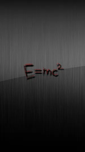 Grey Iphone Showcasing Einstein's Theory Equation Wallpaper. Wallpaper