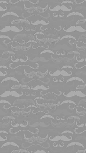 Grey Moustache Cute Iphone Lock Screen Wallpaper