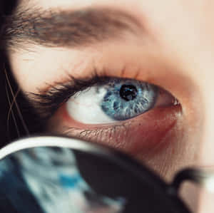 Greyish Blue Eye Closeup Wallpaper