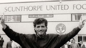 Greyscale Kevin Keegan In Scunthorpe United Fc Wallpaper