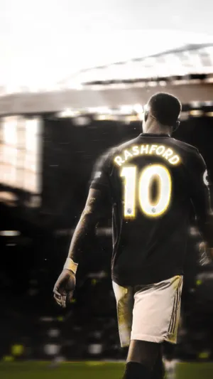 Greyscale Marcus Rashford Yellow Color Pop Wallpaper