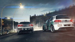 Grid 2 White Cars Wallpaper