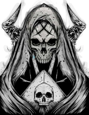 Grim Reaper Skull Artwork Wallpaper