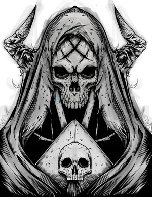 Grim Reaper Skull Artwork Wallpaper