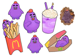 Grimace_ Character_ Collection Wallpaper